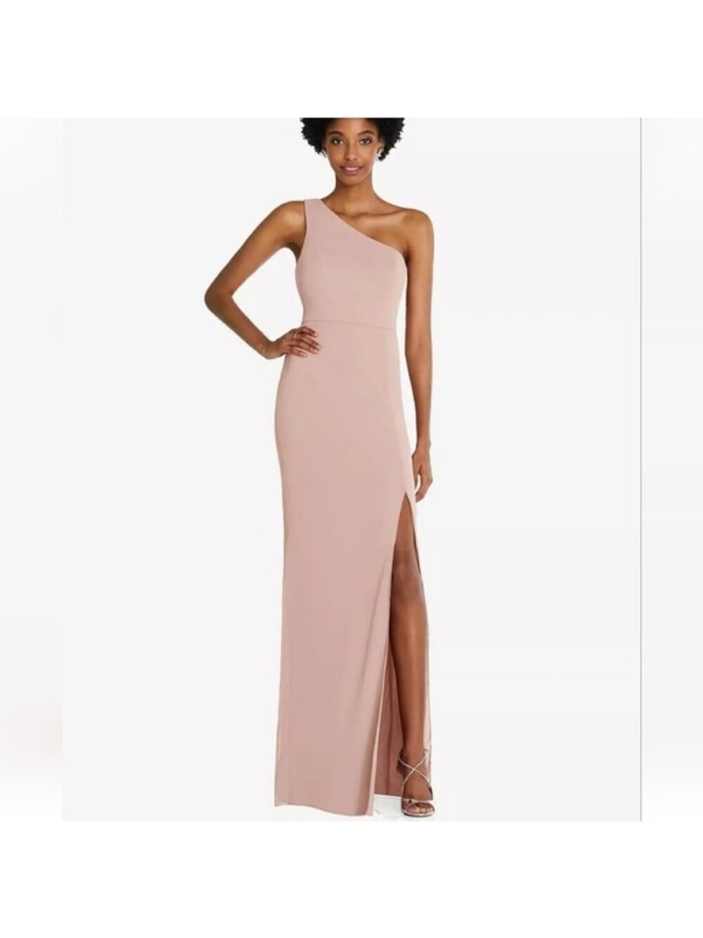 Thread Addison One Shoulder Chiffon Trumpet Gown Size 14 New Bridesmaid